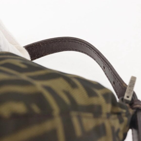 FENDI Zucca Canvas Hand Bag Black Brown Auth ep10930 - Picture 9 of 16